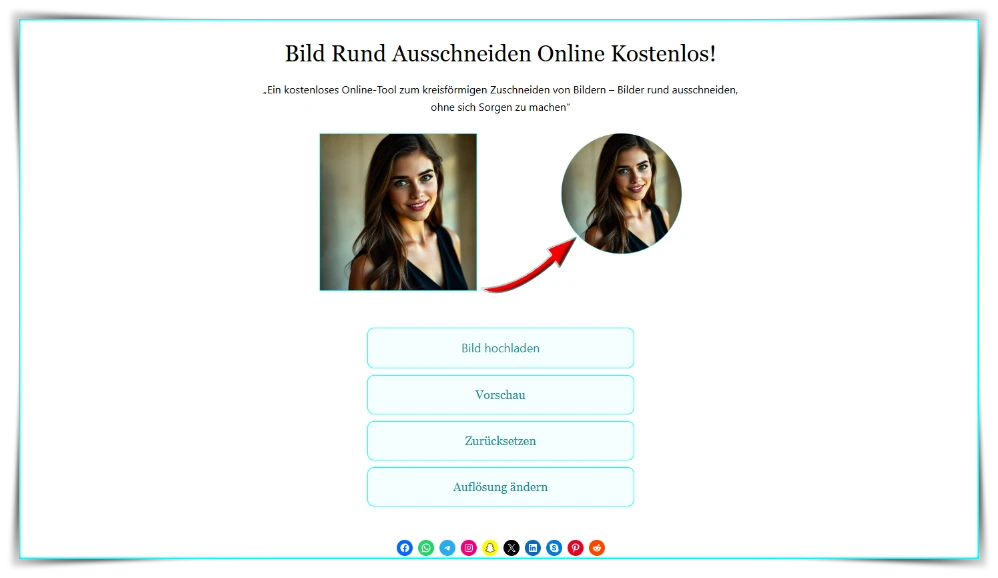 Bild Rund Ausschneiden Online tool