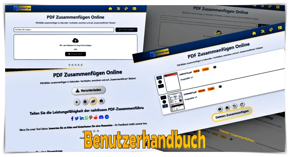 📖 Benutzerhandbuch – PDF Zusammenfügen Online Tool